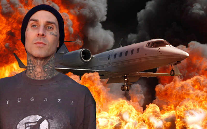 travis barker plane crash