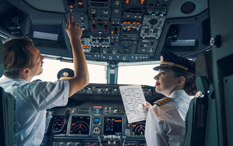 Two licensed pilots getting ready for the take-off