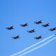 Dutch F-16 fighters formation flight