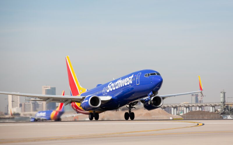 Southwest Airlines airplane taking off