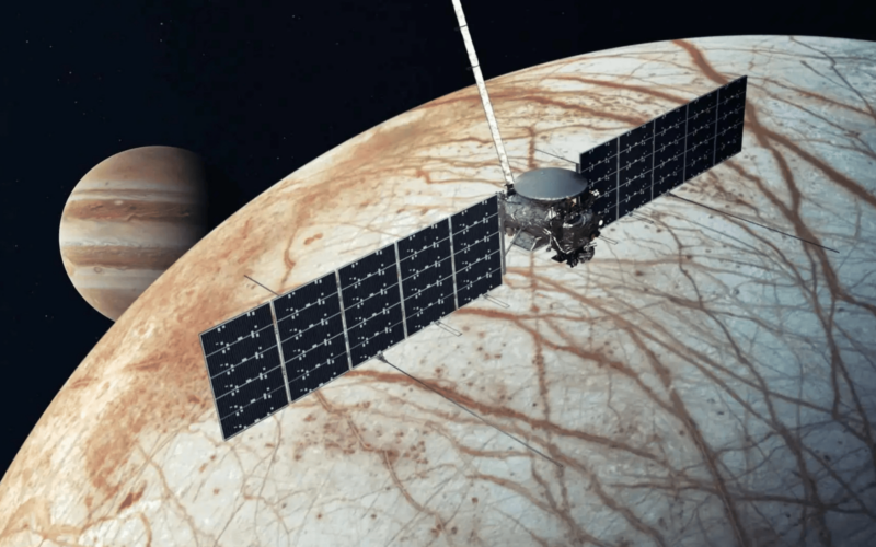 An artist’s concept of NASA’s Europa Clipper spacecraft