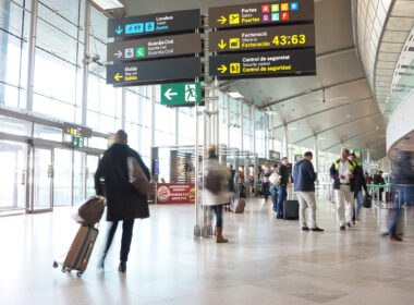 passengers inside the Valencia Airport