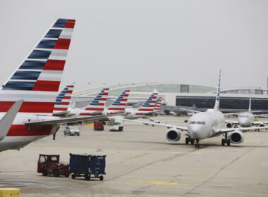 American airlines aircraft on the ramp