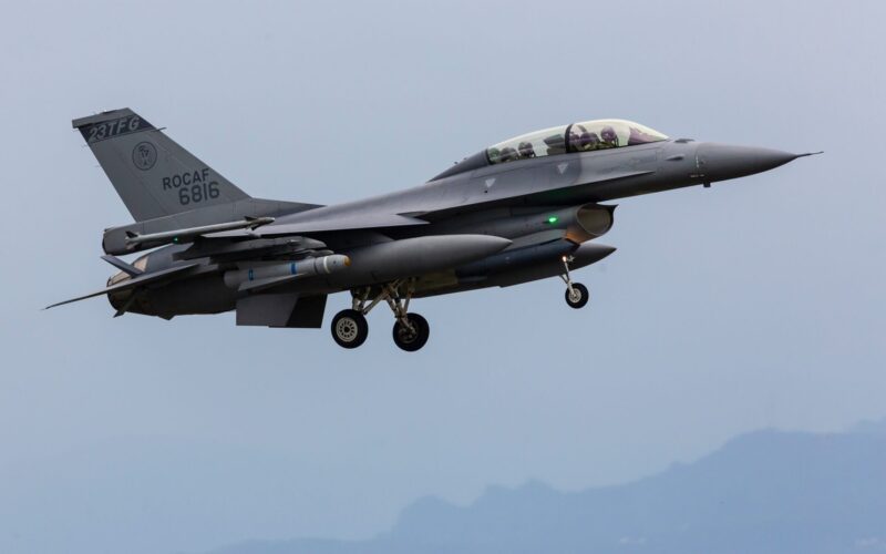 ROCAF F 16BM fighter jet