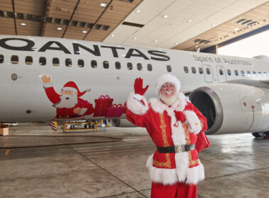 Santa with an aircraft