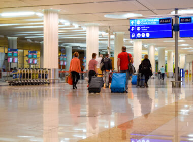 Passengers at Dubai International Airport