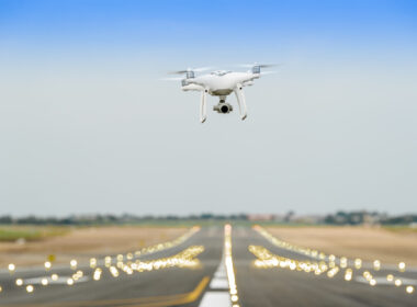 Drone in the airport