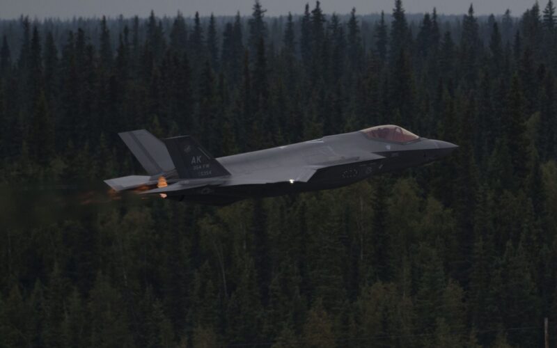 An F-35A Lightning II assigned to the 354th Fighter Wing