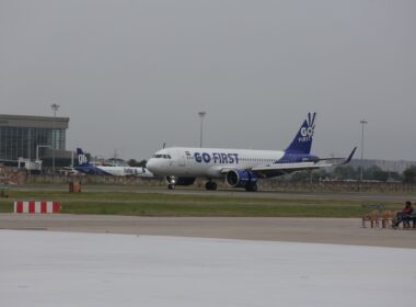 Go First plane Shaheed Bhagat Singh International Airport