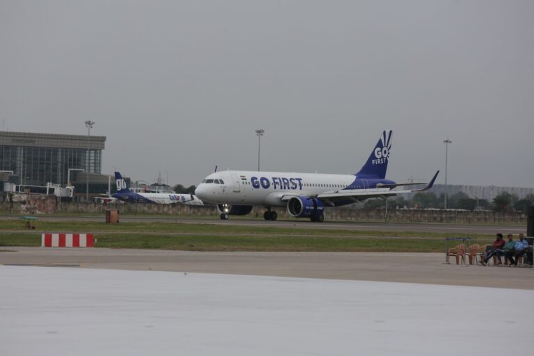 Go First plane Shaheed Bhagat Singh International Airport