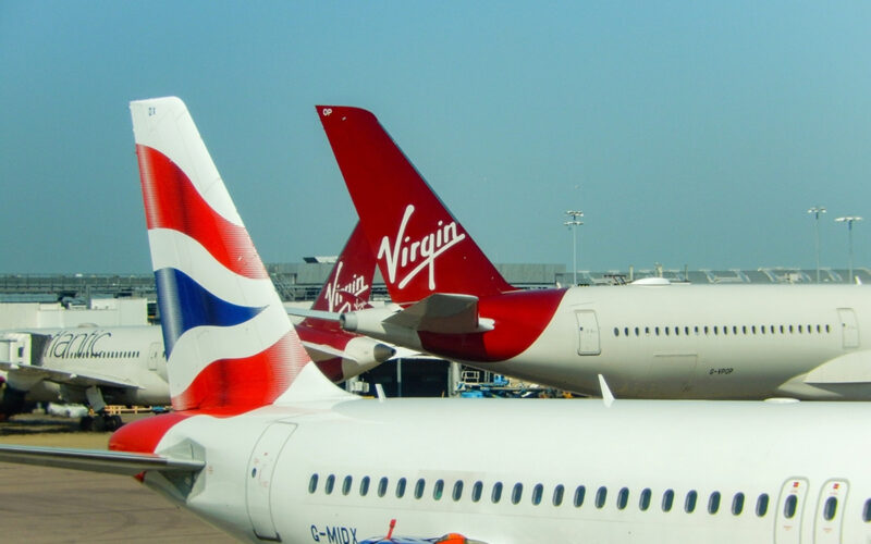 British Airways Virgin tails