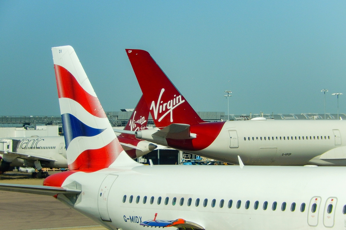 British Airways Virgin tails