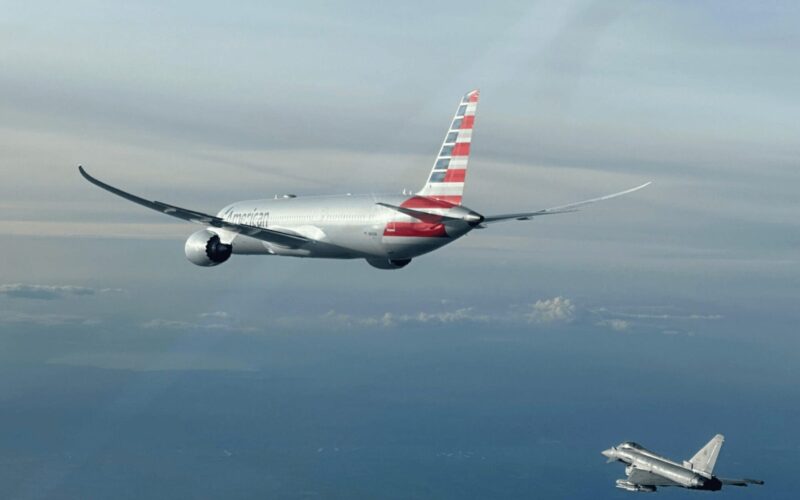 American Airlines flight 292, operated by Boeing 787-9 Dreamliner