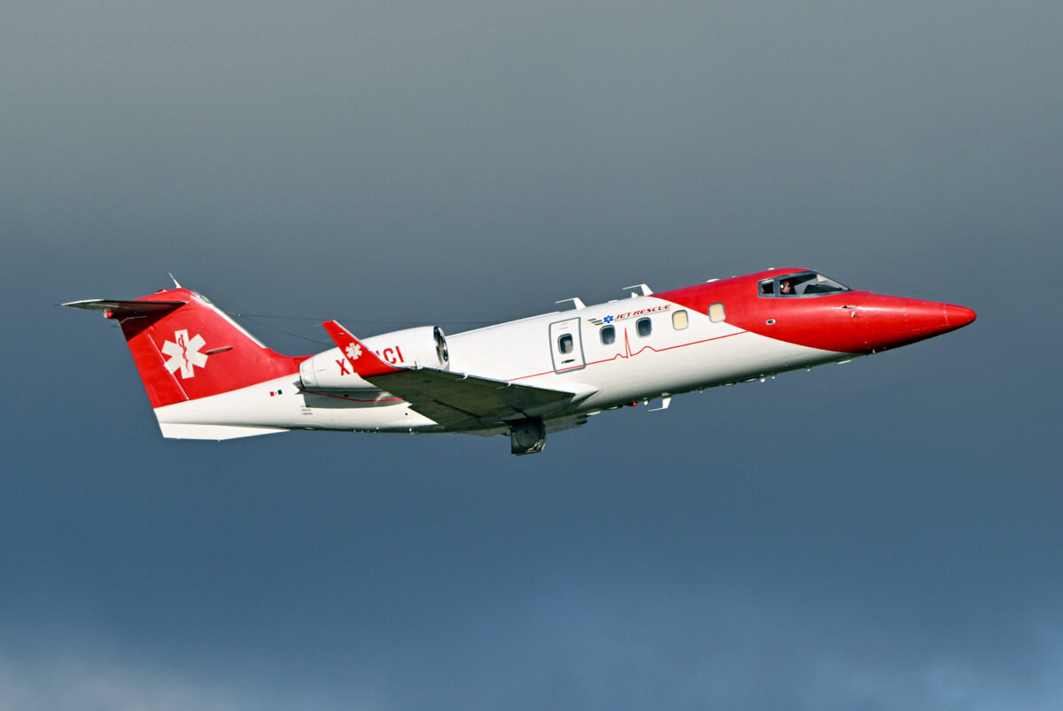 Jet Rescue Learjet 55 air ambulance