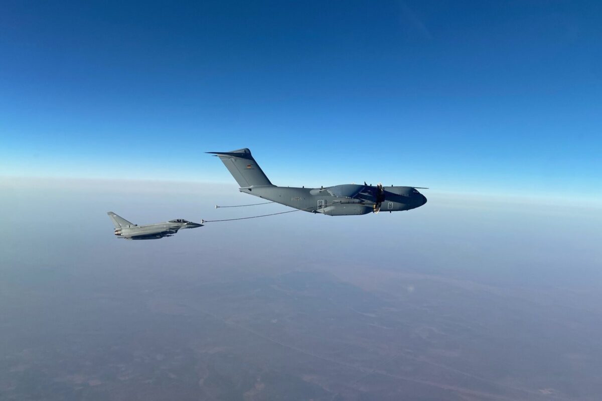 RAF air to air refueling Typhoon