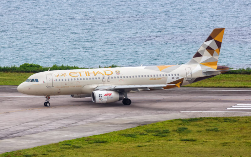 Etihad Airbus A320 airplane