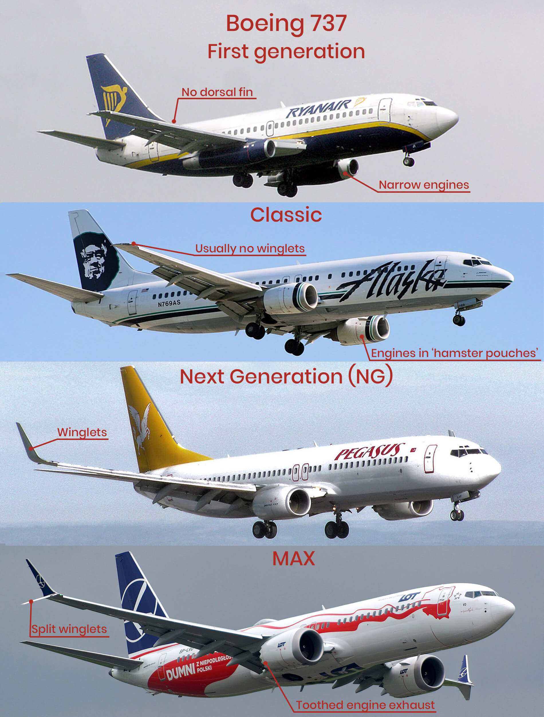 Boeing 737 spotting guide