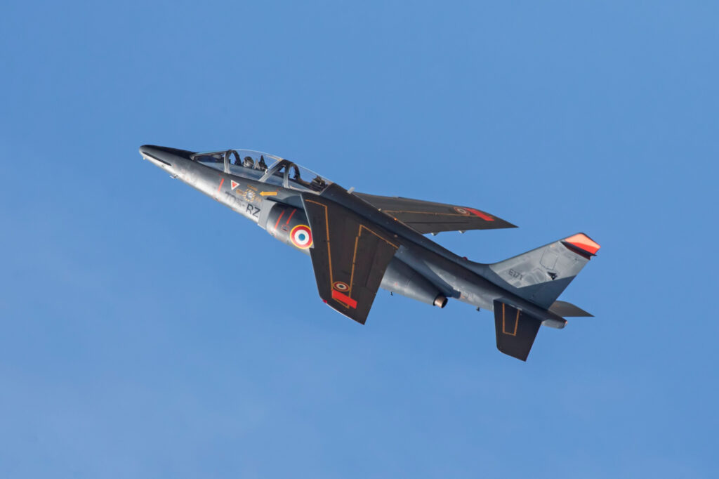 A French Air Force Alphajet trainer aircraft