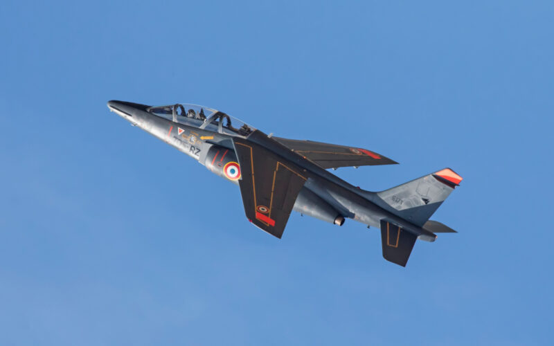 A French Air Force Alphajet trainer aircraft