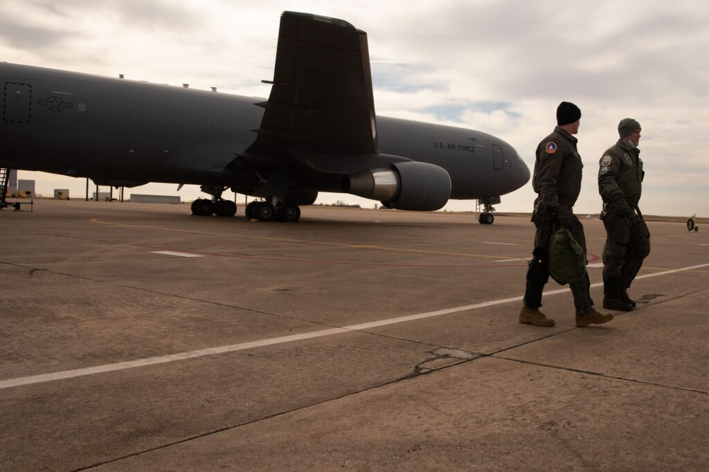 A KC-46 Pegasus tanker aircraft