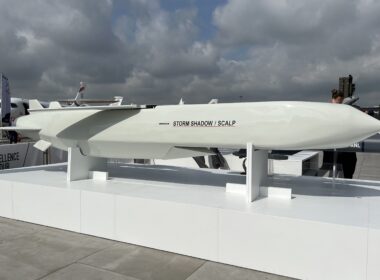 A SCALP Storm Shadow cruise missile at the Paris Air Show 2023