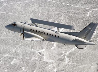 A Saab 340 early warning aircraft