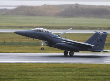 A U.S Air Force F-15E Strike Eagle