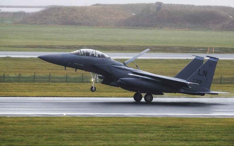 A U.S Air Force F-15E Strike Eagle