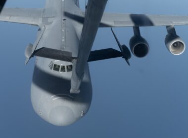 KC-10 Extender supports C-5M Super Galaxy reverse air refueling proof of concept during training mission