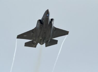 A U.S. Air Force F-35A fighter jet takes off