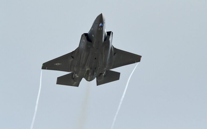 A U.S. Air Force F-35A fighter jet takes off