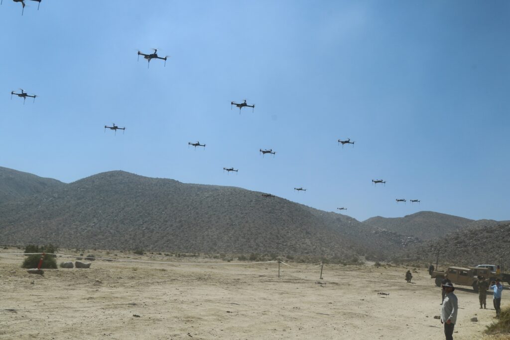 A U.S. Army drone swarm experiment