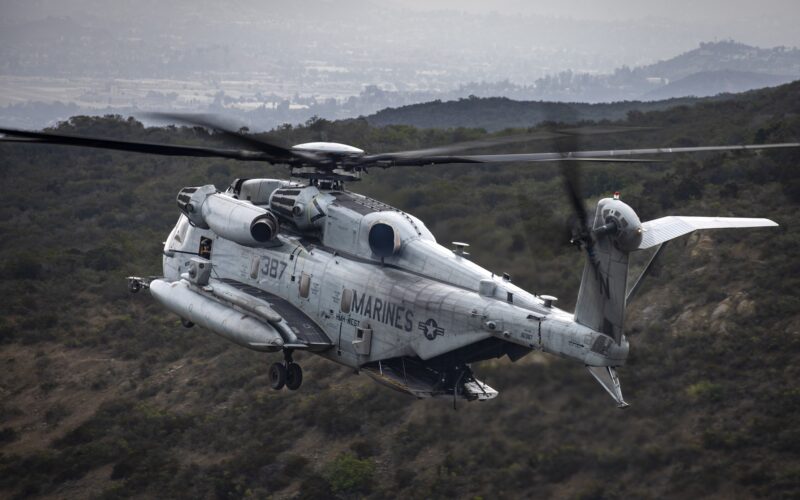 A U.S. Marine Corps CH-53E Super Stallion