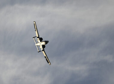 A flight display of the A-10C Demonstration Team