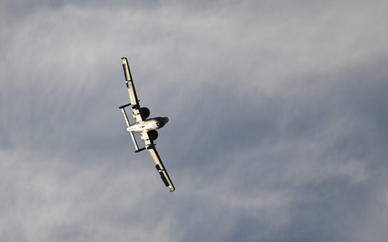 A flight display of the A-10C Demonstration Team