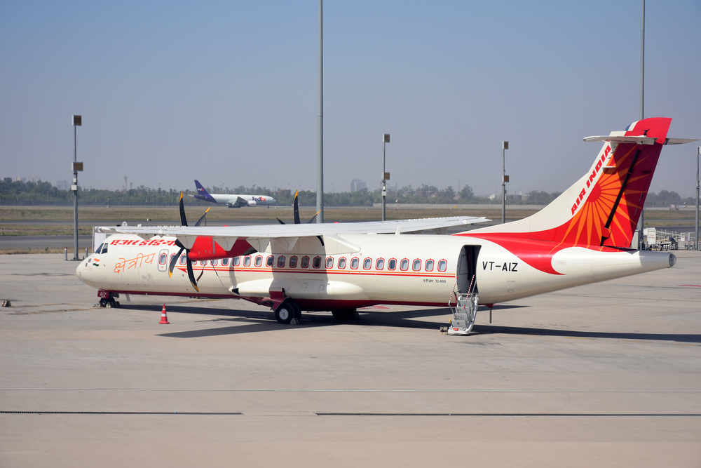 Delhi,,India,-,9,Apr,2017,:air,India,Plane,Parked