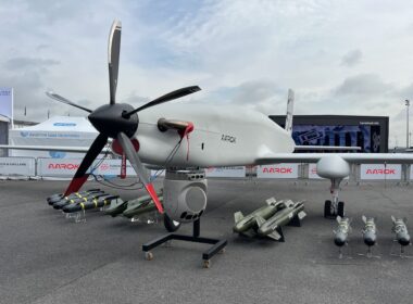 Aarok armed drone at the Paris Air Show 2023