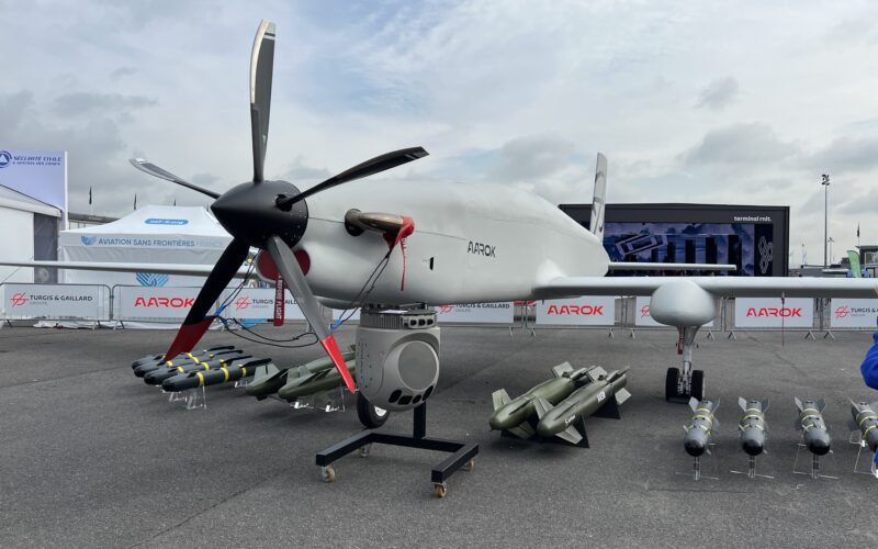 Aarok armed drone at the Paris Air Show 2023