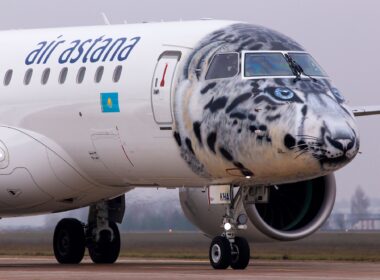 Borispol,,Ukraine,-,November,,14,,2019:,P4-kha,Air,Astana,Embraer