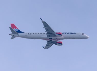 Air Serbia Embraer 195 aircraft