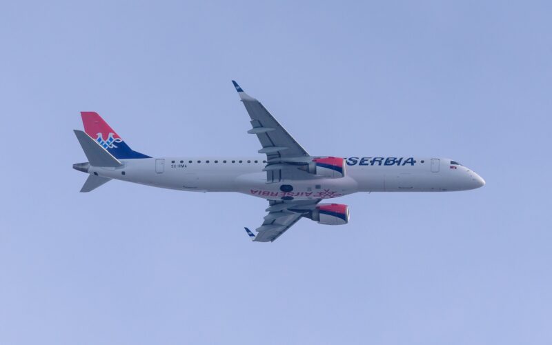 Air Serbia Embraer 195 aircraft