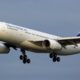 Airbus A330 343 ZK SXU of South African Airways landing at Heathrow international airport