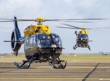 Airbus H145 Jupiter helicopter at RAF Shawbury