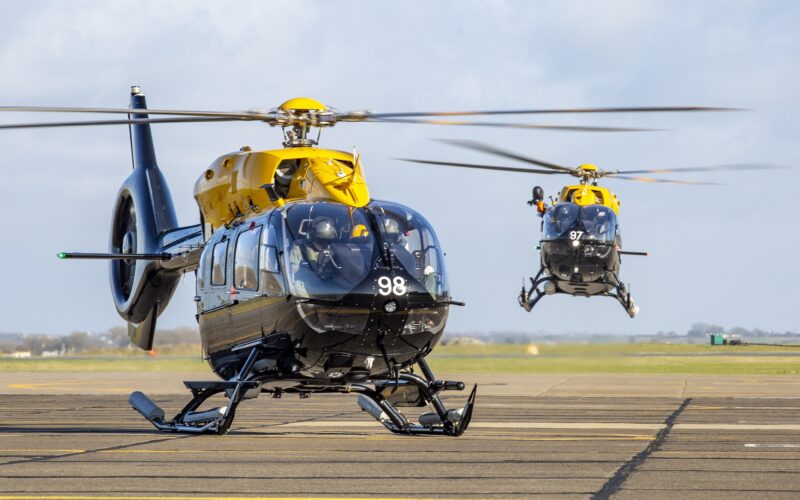 Airbus H145 Jupiter helicopter at RAF Shawbury