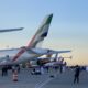 Aircraft on the Dubai Airshow apron