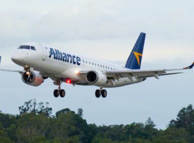 An Alliance Airlines Embraer E190 aircraft