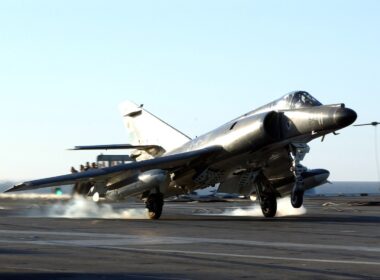 An Argentine Navy Dassault Super Etendard jet