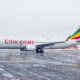 Arlanda International Airport Passenger aircraft Boeing 737 MAX 8 of Ethiopian Airlines before flight