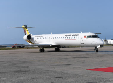 Bombardier CRJ-900 aircraft operated by Uganda Airlines