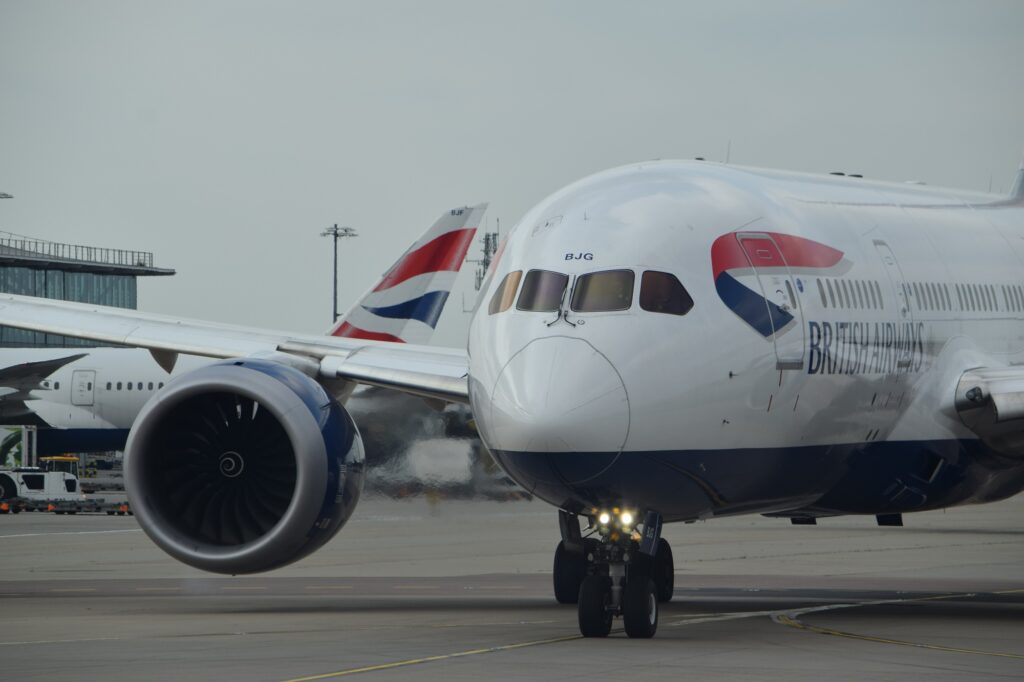 A corgis butt was spotted on a British Airways business class between Miami and London